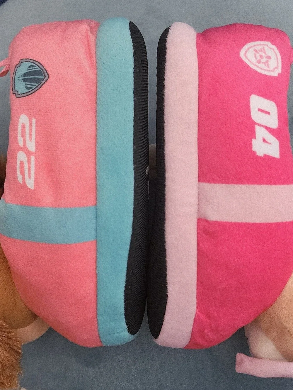 Paw Patrol Liberty and Skye 3D Plush Toddler Girls Slip-on Slippers: Size 11/12
